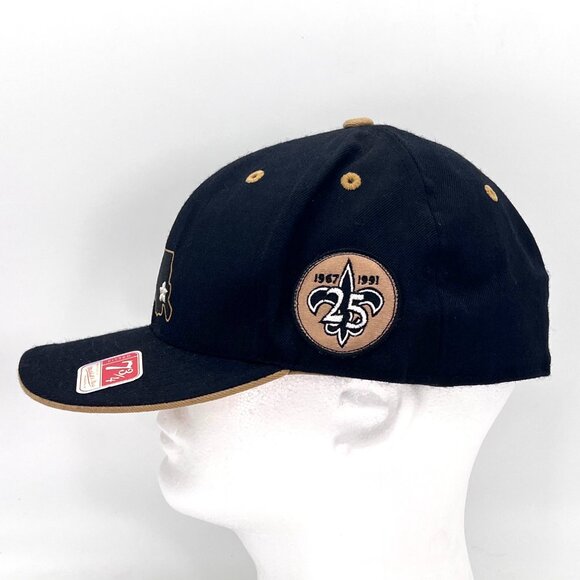 Vintage Mitchell & Ness New Orleans Saints Fitted Cap 7 3/4 Black 25th Ann 1991 - Picture 8 of 16